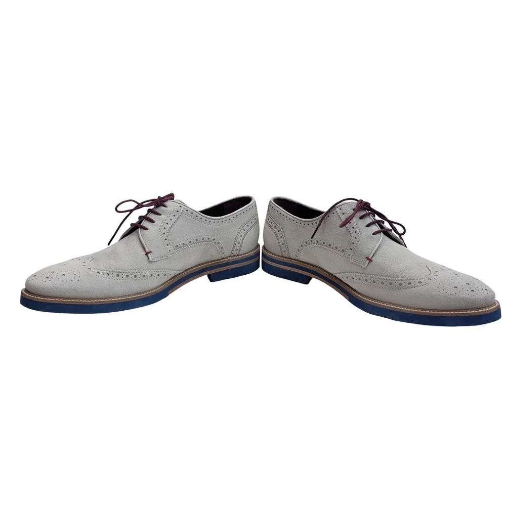 Ted Baker Men's Archerr Gray Suede Dress Shoes Sz 10